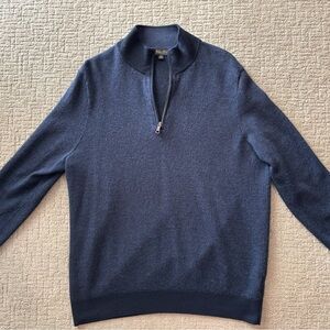 Brooks Brothers Merino Washable Bird’s-Eye Half Zip